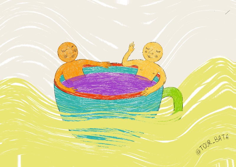 Siamo nella stessa tazza, illustrazione di Aurora Protopapa